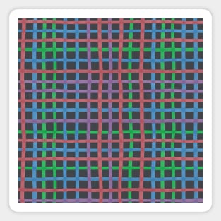 Plaid Pattern Dark Magnet